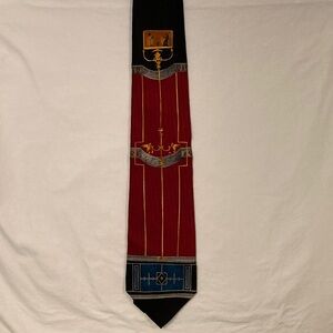 MMA Metropolitan Museum Art New Directions Red Tie with Black and Gold Accents
